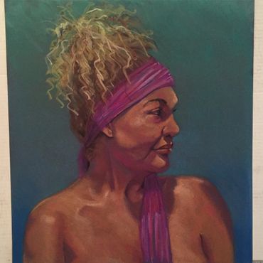 Pastel figure study