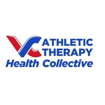 Logo of Athletic Therapy Health Collective with red and blue design.