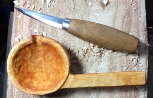 Plumwood serving ladle