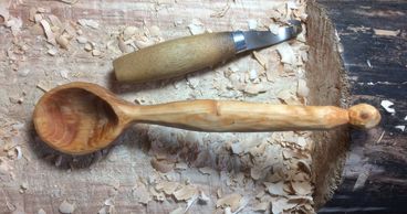 Cedar cawl spoon