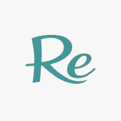 Stylized teal letters 'Re' on a white background.