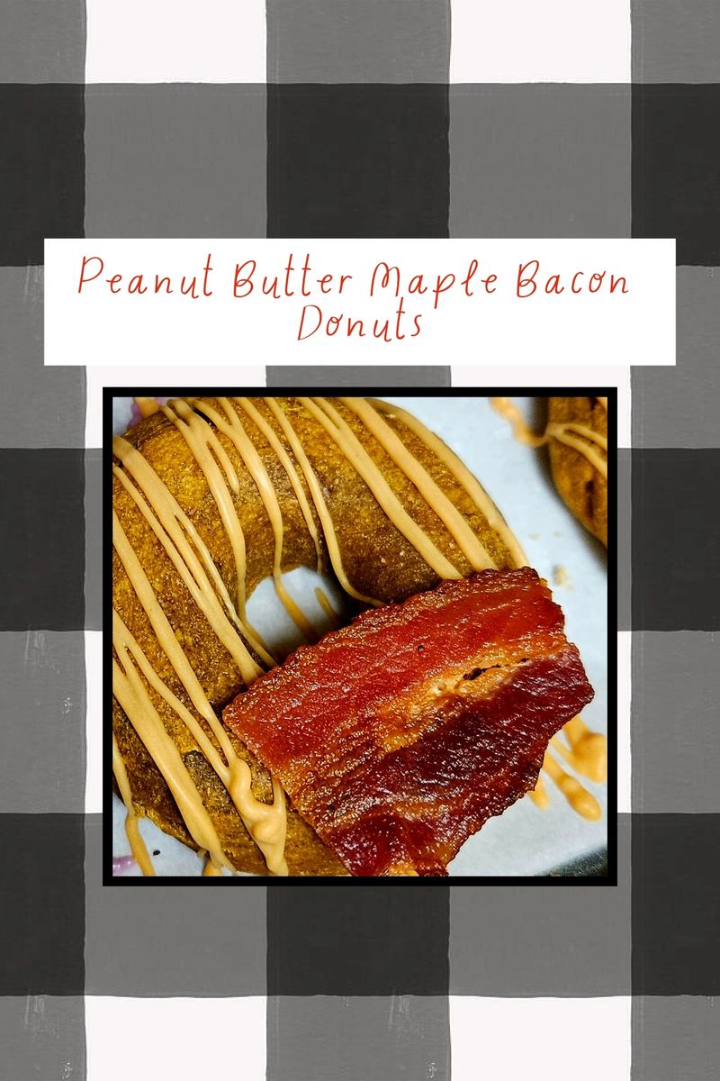 Peanut Butter Maple Bacon Donuts