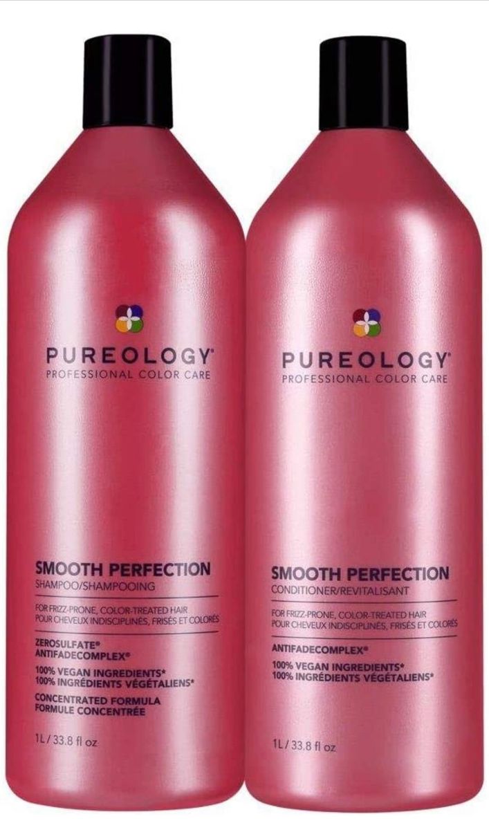 Pureology Smooth Perfection Shampoo| For Frizzy, Color-Treated Hair |  Smooths Hair & Controls Frizz