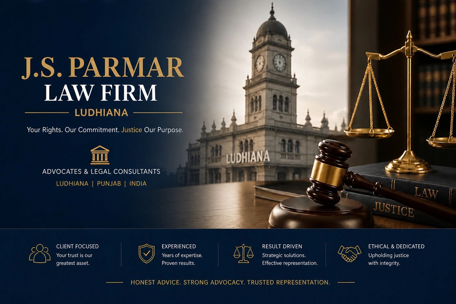 J.S. Parmar Law Firm in Ludhiana offers expert legal services with commitment and integrity.