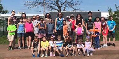 Group photo of our Sunday School youth and their teachers (from 2019).
