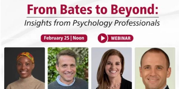 Webinar on psychology insights featuring four professionals.