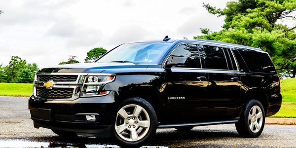 A black Chevrolet suburban LTZ