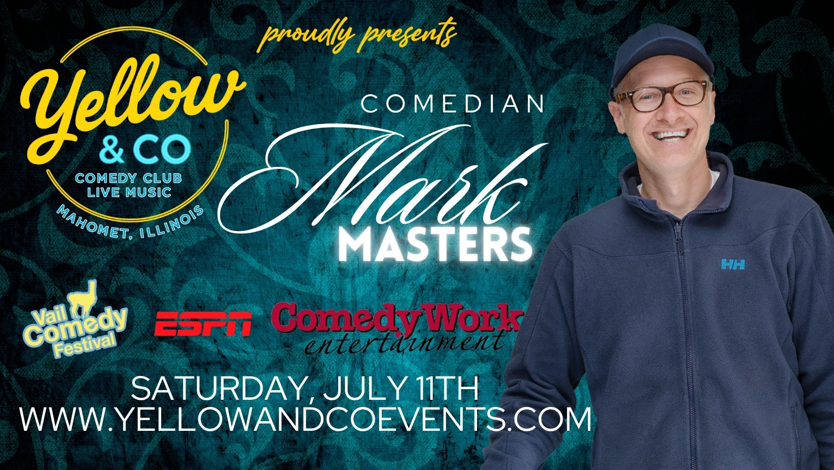 Comedian Mark Masters July 11th. Colorado's 2nd cleanest comedian.   7pm 