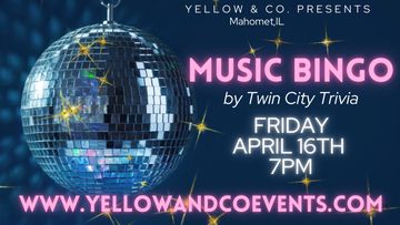 Music Bingo April 16th. Friday