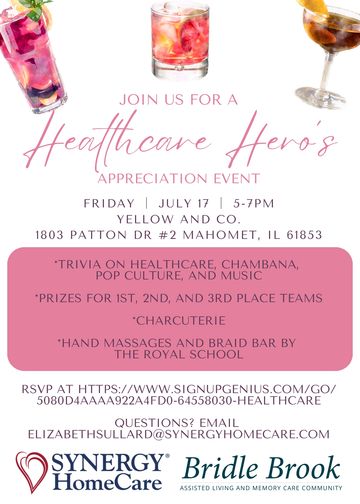 Healthcare Heroes appreciation event.  Trivia, prizes, charcuteries, hand massages/braid bar