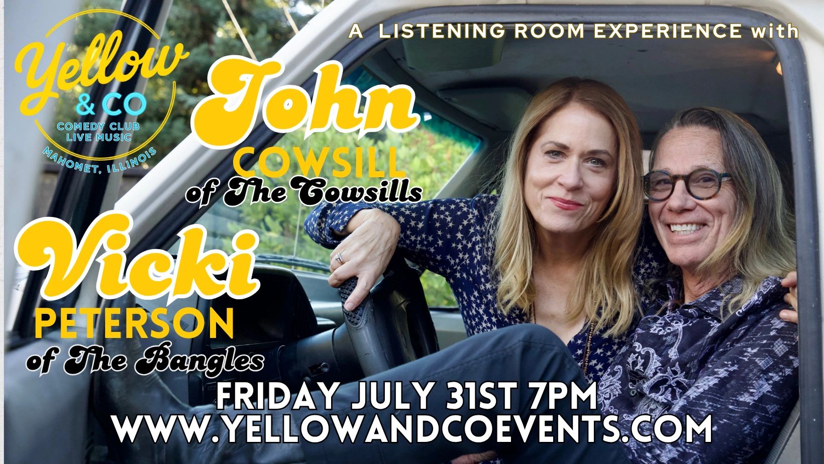 Friday July 31st Vicki Peterson fro the Bangles  and John Cowsill 