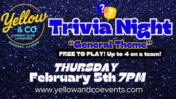 Trivia Night Thursday February 5th Free To play.  Mahomet Champaign Urbana