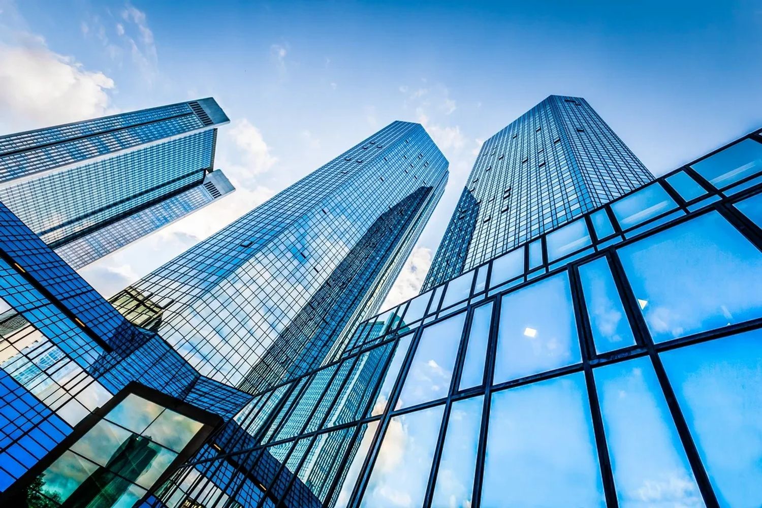 Business buildings in a commercial area