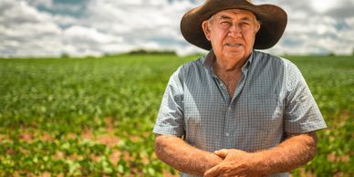 famer in front of field, parkinson's disease, paraquat