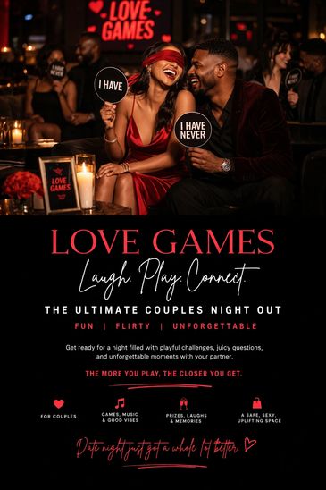 Couples enjoying a playful and flirty night at Love Games event.