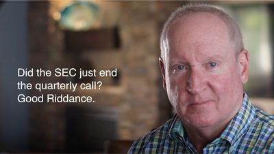 Man questions SEC ending quarterly calls.