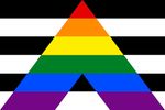 image of LGBTQ+ inclusive flag representing allies to the community.