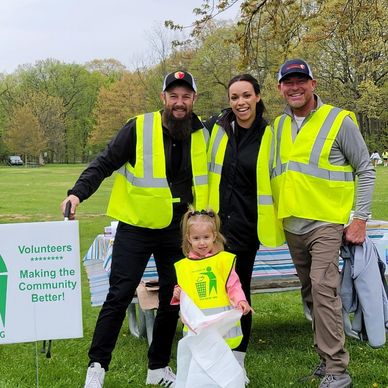 Group of volunteers posing for photo during a chapter event