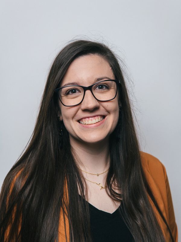 Smiling Brunette with glasses