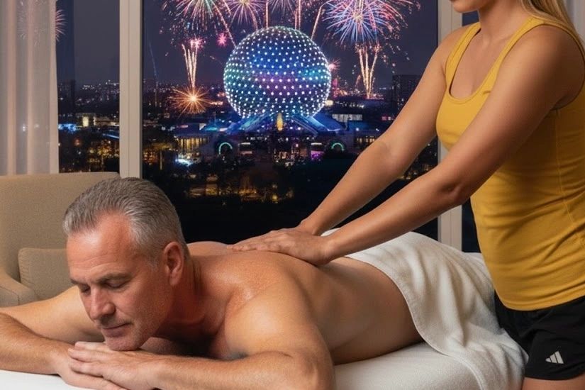 Mobile Massage Orlando FL Affordable In Home Massage and In Room Hotel Massage therapist to client.