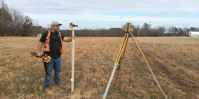 septic layout using laser level