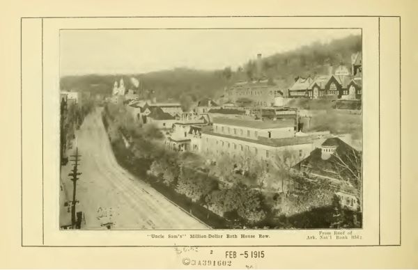 Sweeping view of Bathhouse Row in 1915