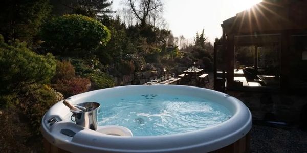 Hot Tub in a secluded garden in the Scottish Highlands