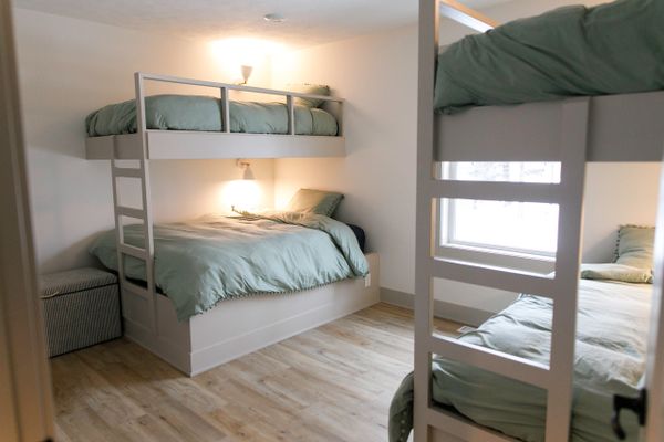 Bedroom with Custom Made Bunkbeds. Remodel and Renovations and New Build Construction.