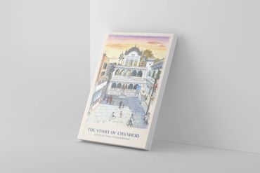 Book titled 'The Story of Chanukah' with an illustrated cover of a historic building.