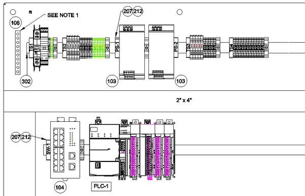Control panel drawings optimized for construction