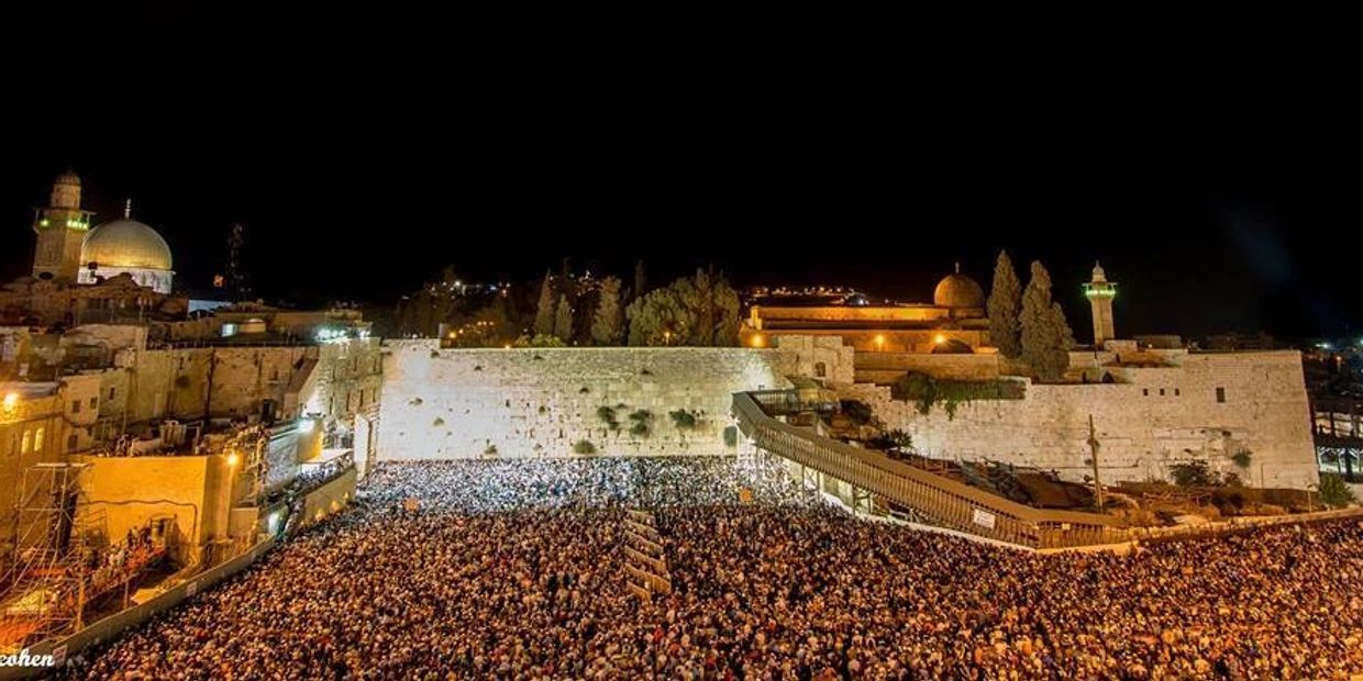 Presiona la imagen y mira en vivo el Muro desde Jerusalem.