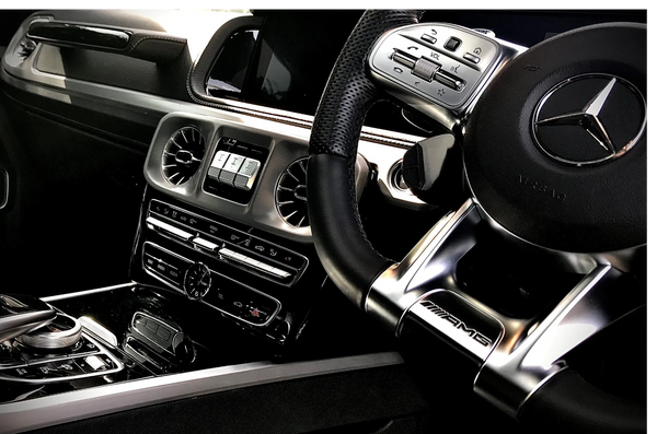 Interior of a Mercedes after being valeted