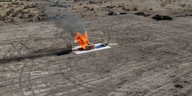 Large Scale Burn Test