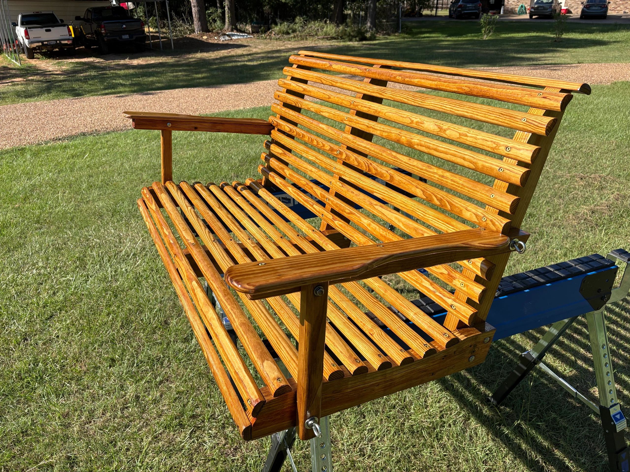 Now with 3 coats of poly and looking great.  Headed to my daughters home.