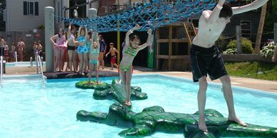 Gator Walk across pool