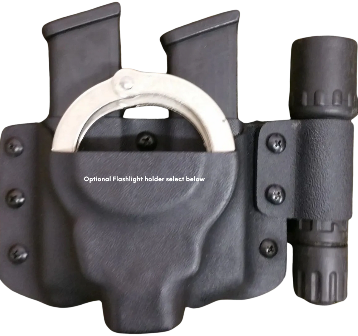 10-31MCC Double Magazine/Handcuff Pouch W/Over the Belt Clips