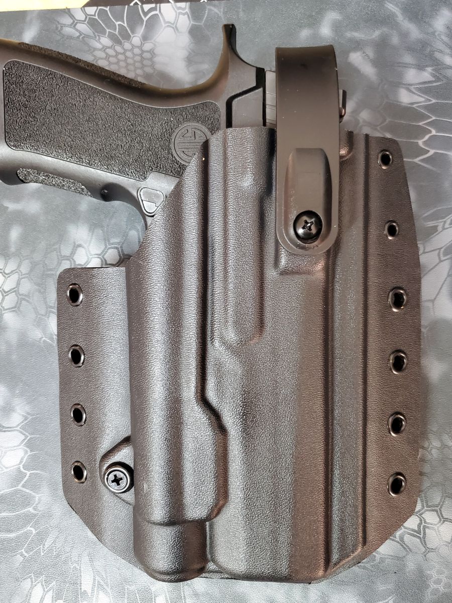 108R OWB Kydex Gun Holster W/Level II Retention Hood All Makes