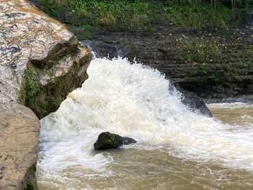 Akaa Waterfall in the Eastern Region of Ghana. 