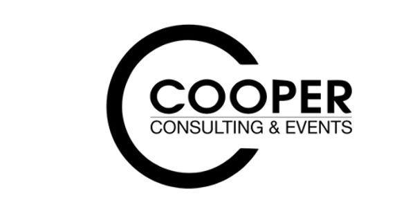 Logo for Cooper Consulting &amp; Events with a bold 'C' design.