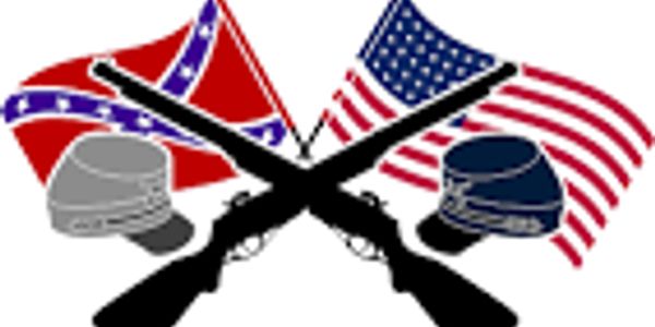 CROSSED FLAGS AND RIFLES