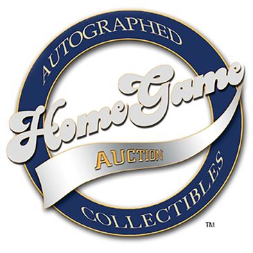 Logo for Home Game Auction autographed collectibles.