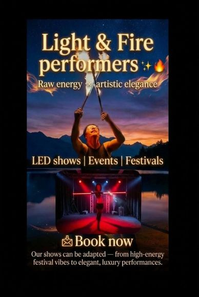 Light and fire performers poster 