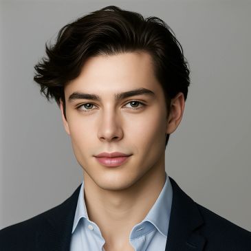 Portrait of a young man in a suit.