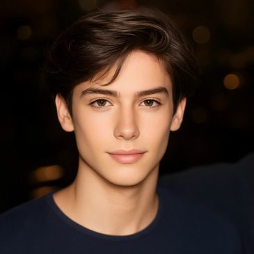 Portrait of a young man with dark hair and brown eyes.