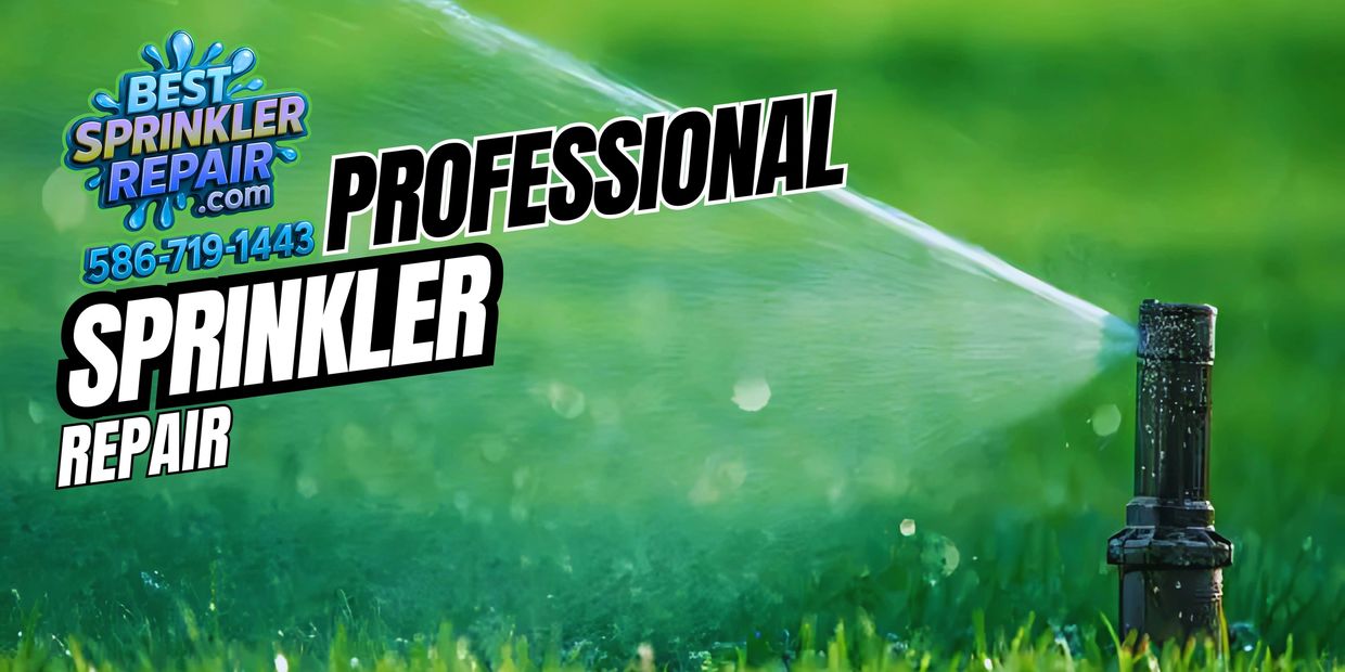 Professional sprinkler repair service with contact 586-719-1443 and website bestsprinklerrepair.com.