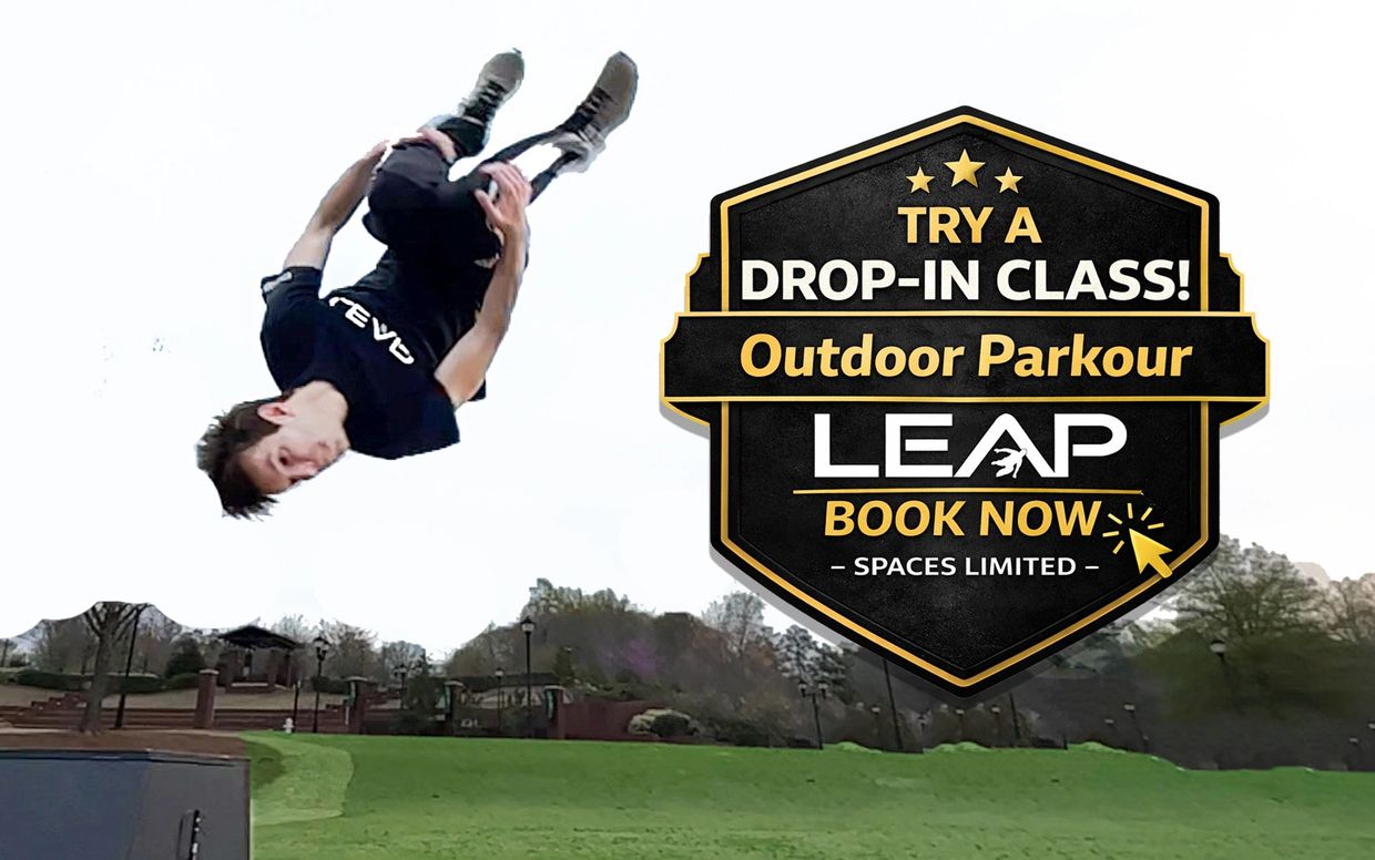 Kids and Adults parkour classes in Buford Georgia that build confidence, discipline, and strength. 