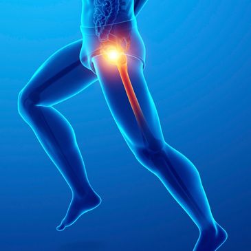 Hip pain, pelvic discomfort, glute tightness, and difficulty with walking or sitting.
