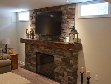 Stone Fireplace