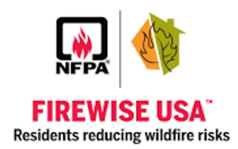 NFPA Firewise USA logo promoting wildfire risk reduction.