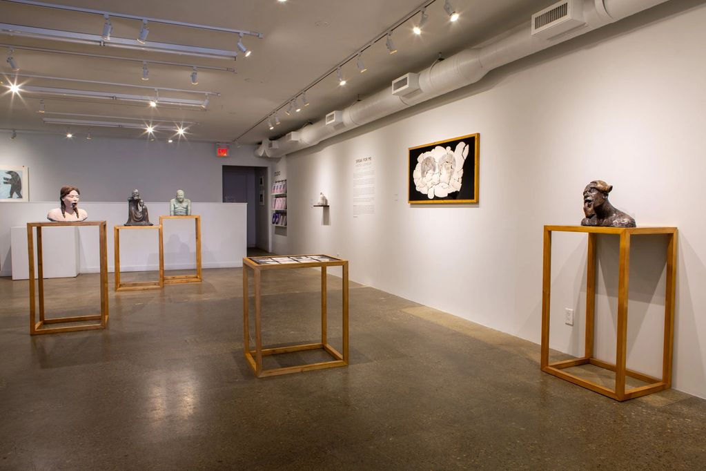 Art Gallery space with Sculptures